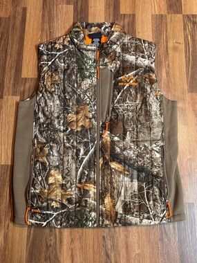 Realtree EDGE Camo Vest Scent-Factor Lined In Orange Mens XL
